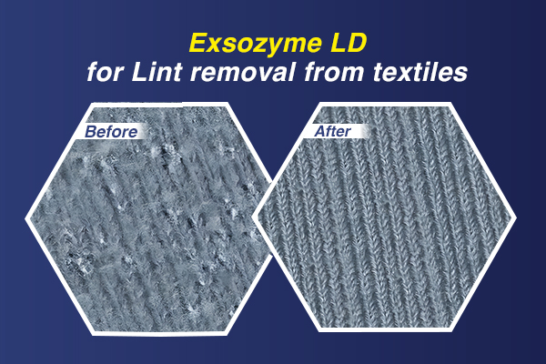Exsozyme LD for Lint removal from textiles